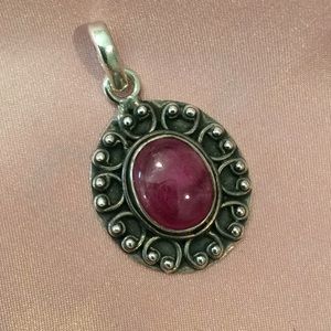 Vintage Red Gemstone Pendant